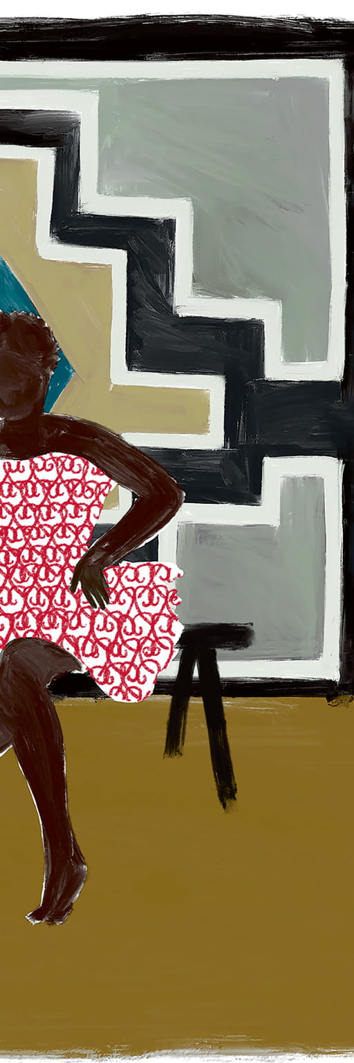 Wandbild Ndebele - Panel 5