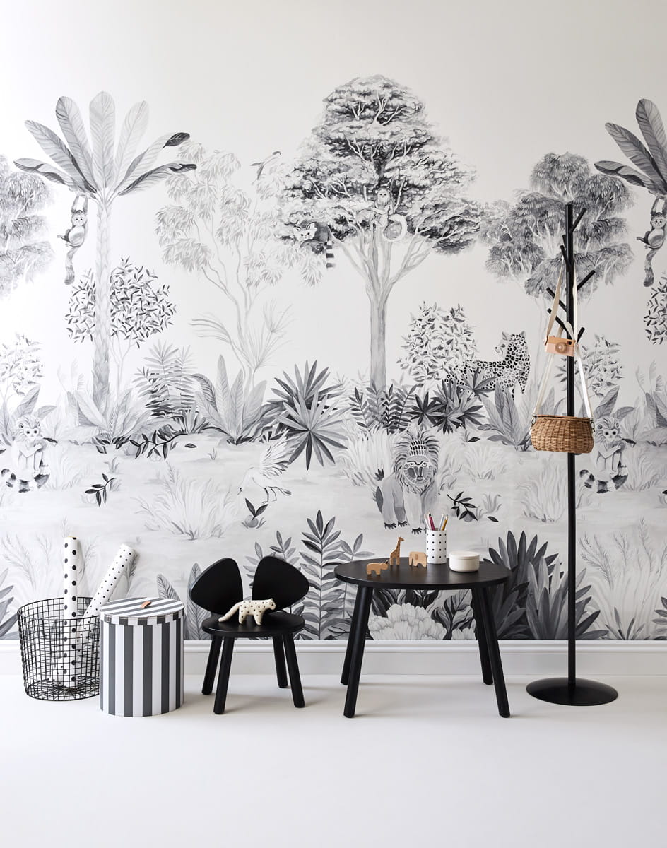 Wandbild Jungle - Grey
