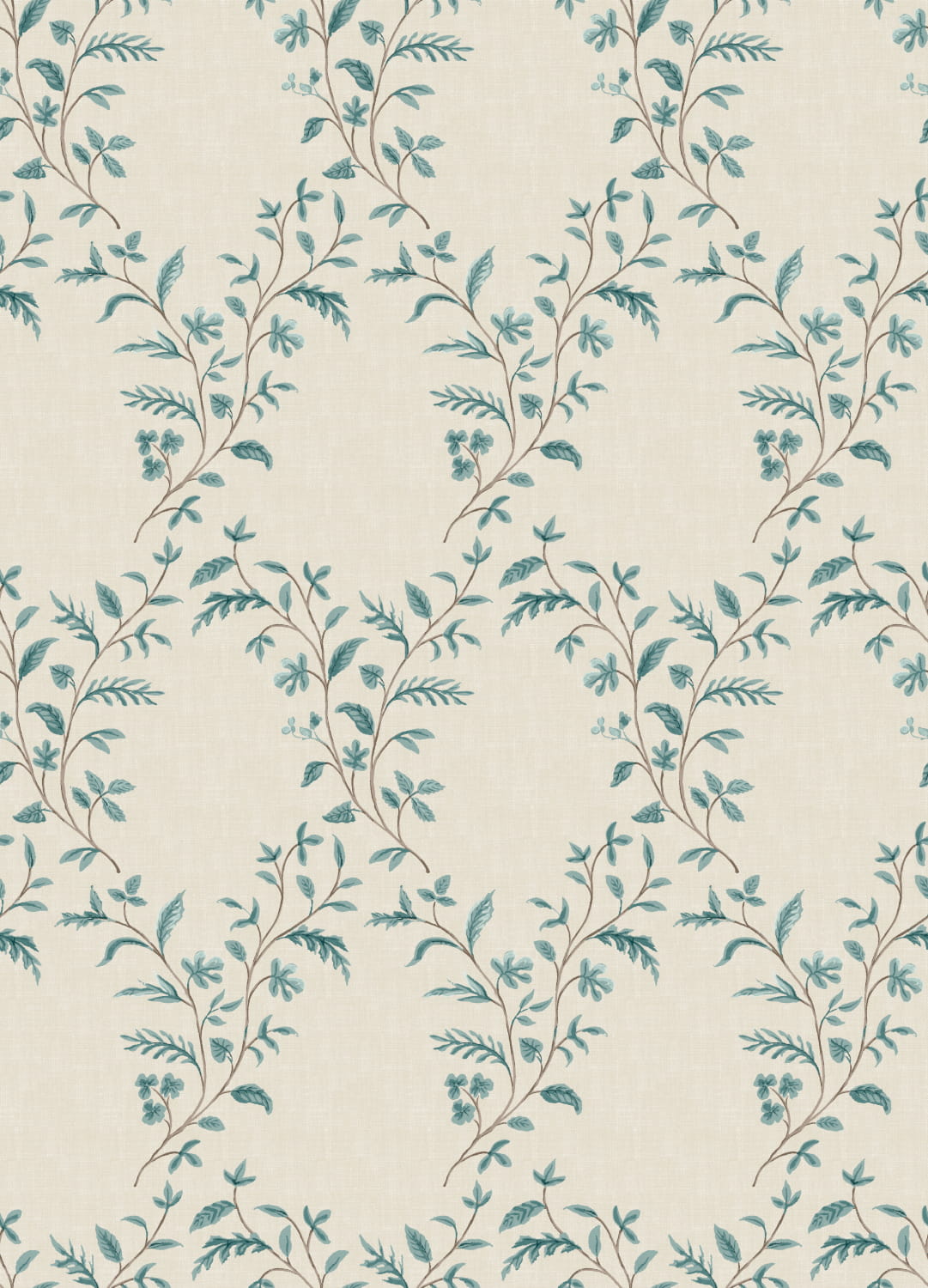 Tapete Hollingbourne Trellis - Teal