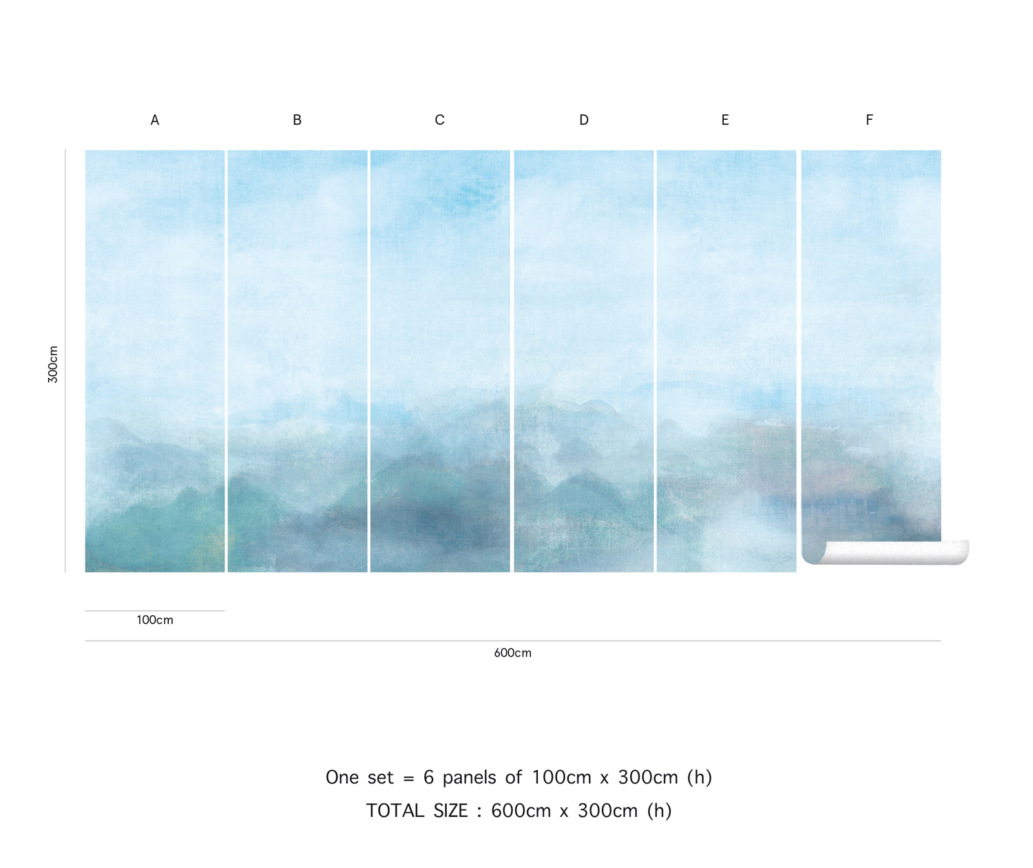 Wandbild Nirvana - Cobalt