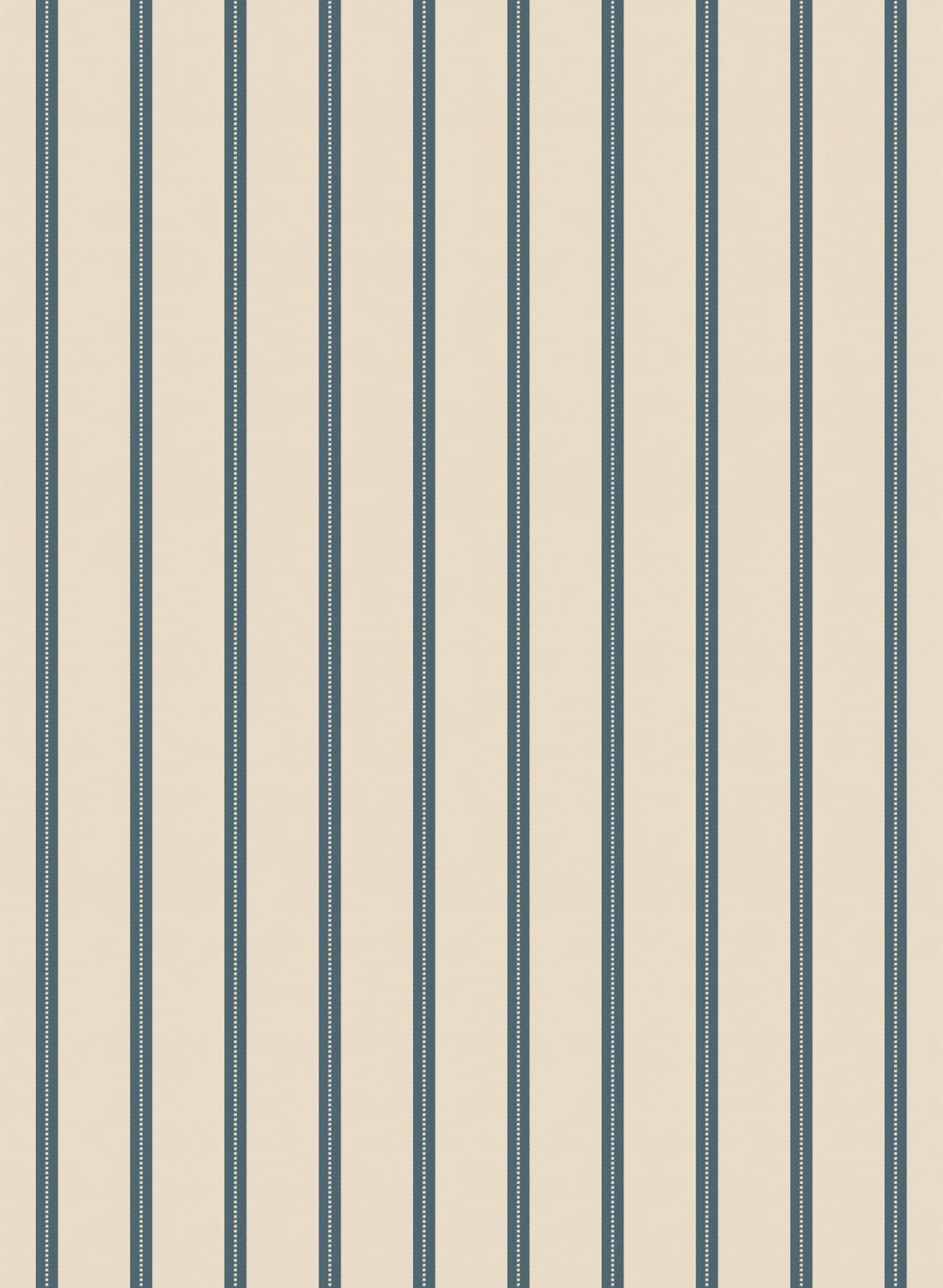 Tapete Ribbon / Lintjes - Denim on Cream / Denim op Crème
