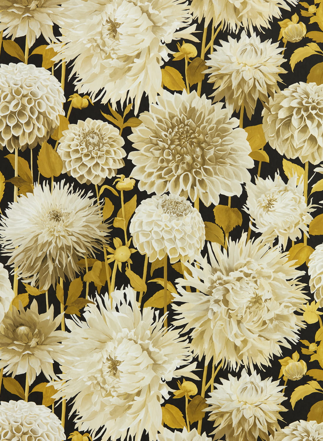 Tapete Dahlia - Fig Blossom/ Nectar/ Black Earth