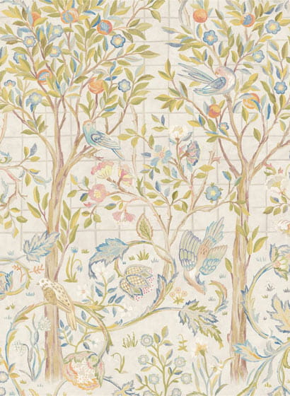Wandbild Melsetter  Morris & Co. - Ivory/ Sage