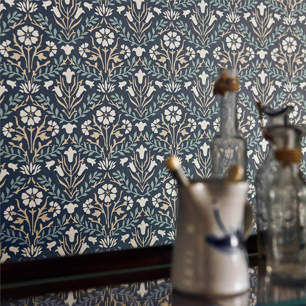 Tapete Morris Bellflowers - Indigo/ Linen