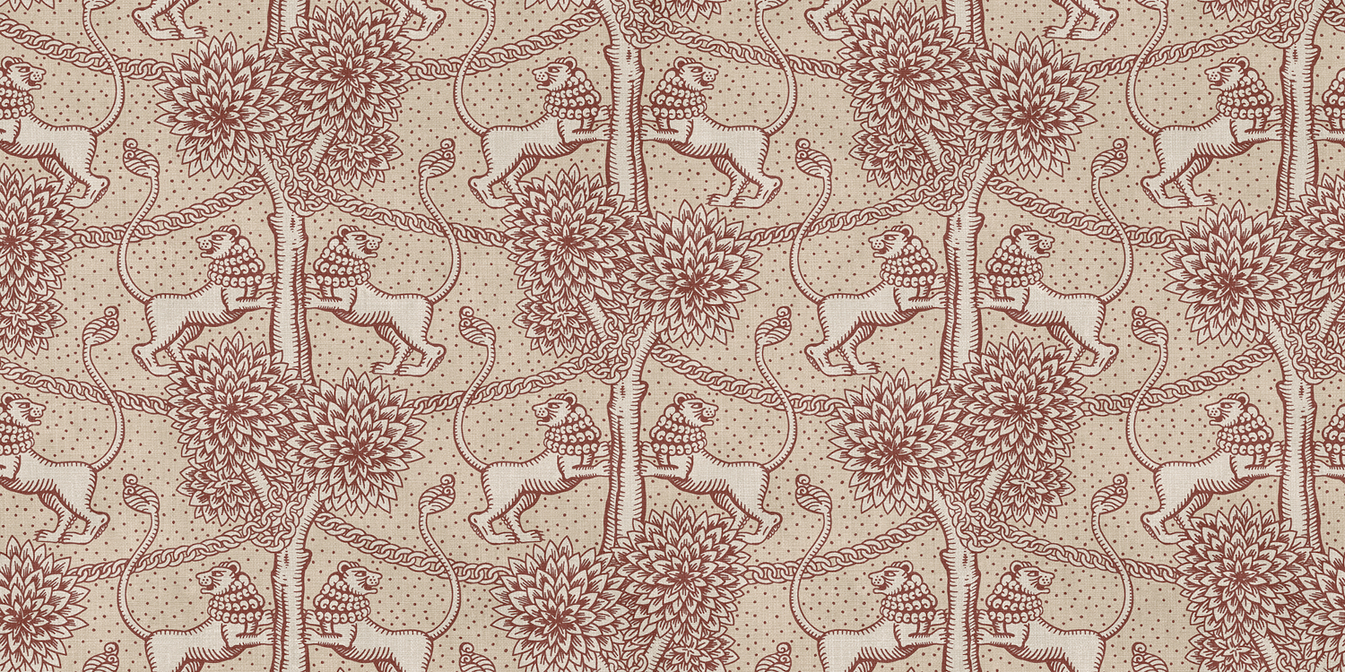 Wandbild Leopold - Burgundy