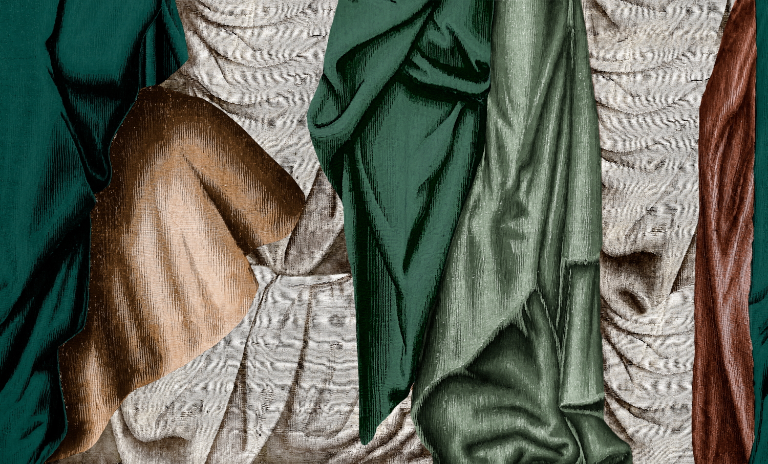 Wandbild Drapery - Emerald
