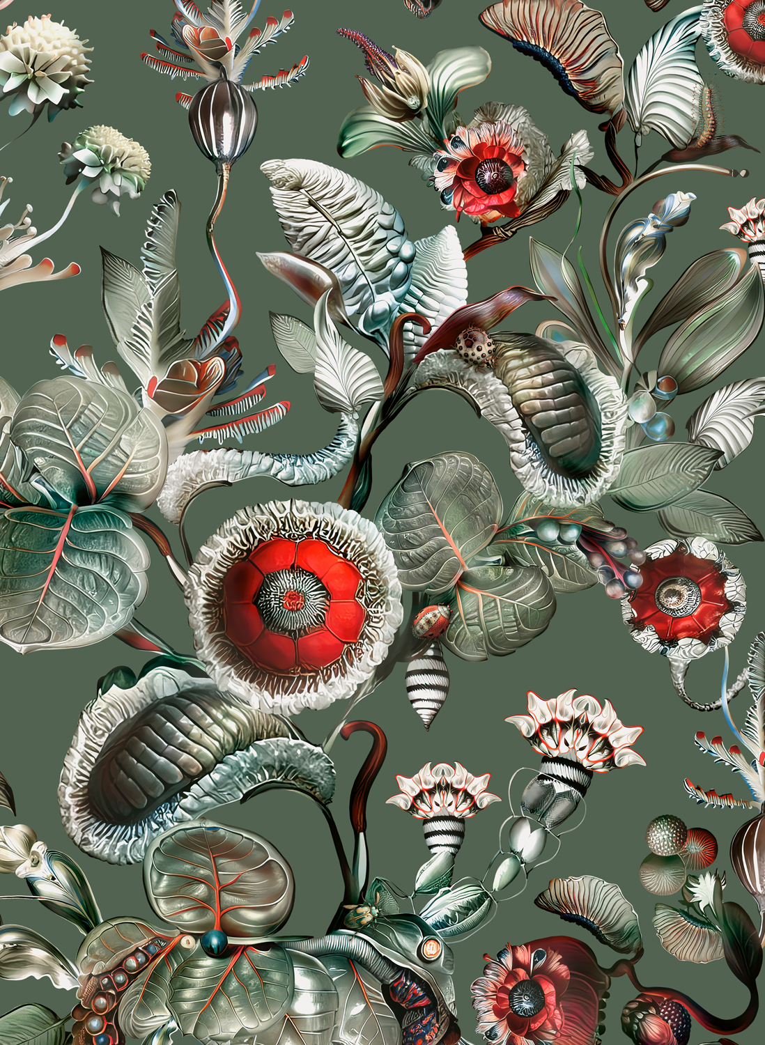 Tapete Coccinella Bella - Sage Green
