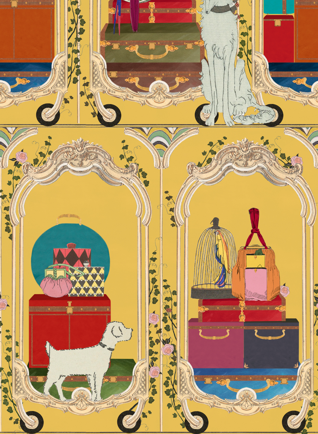 Tapete Fancy Trip - Yellow/ Red/ Blue