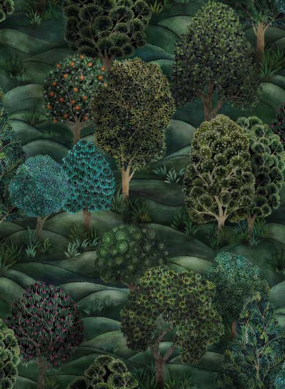 Tapete Forest - Forest Greens