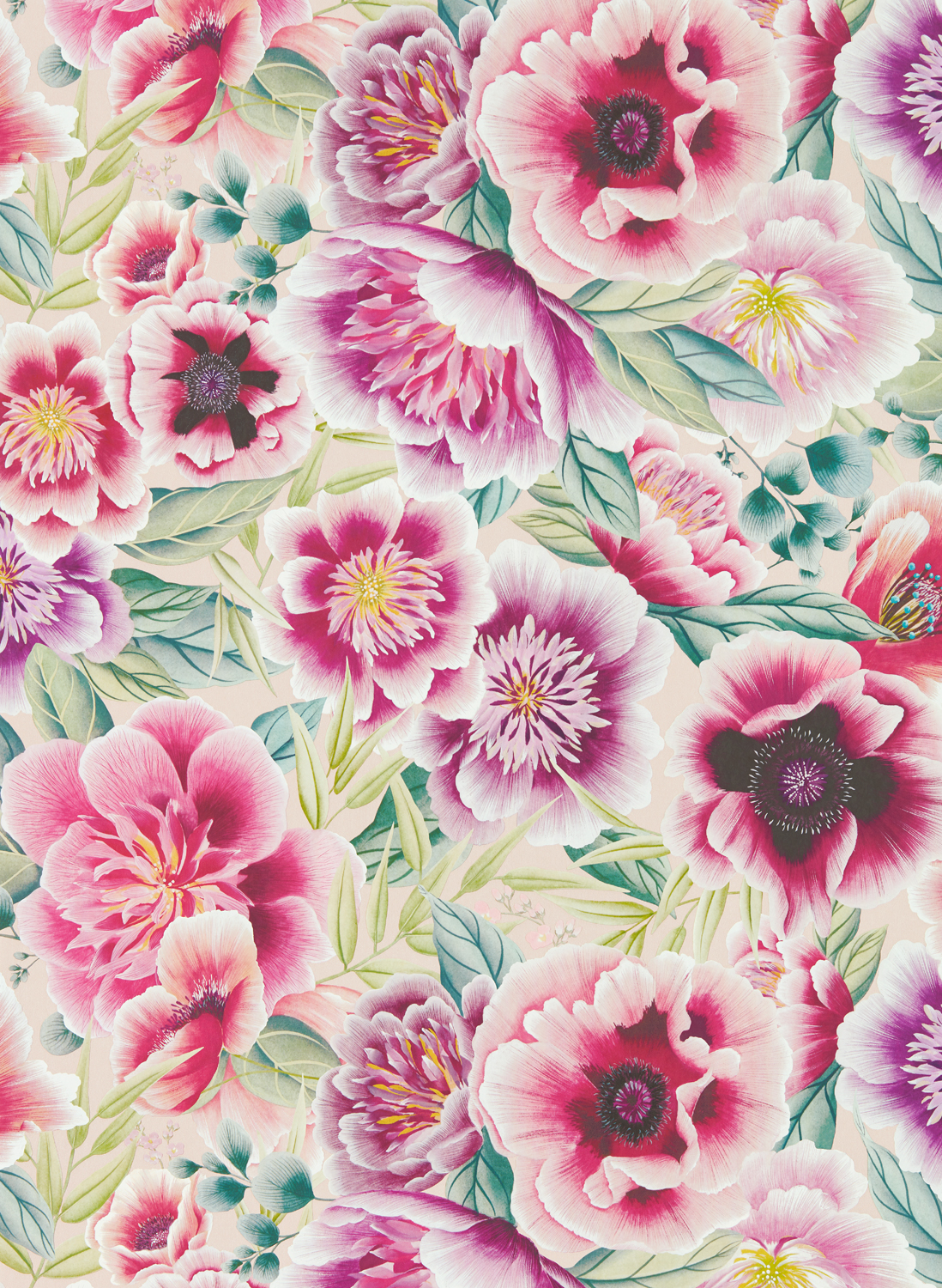 Tapete Marsha - Powder Blue/ Peony/ Magenta