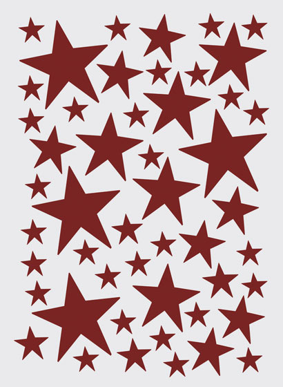Wandsticker Mini Stars - Rot
