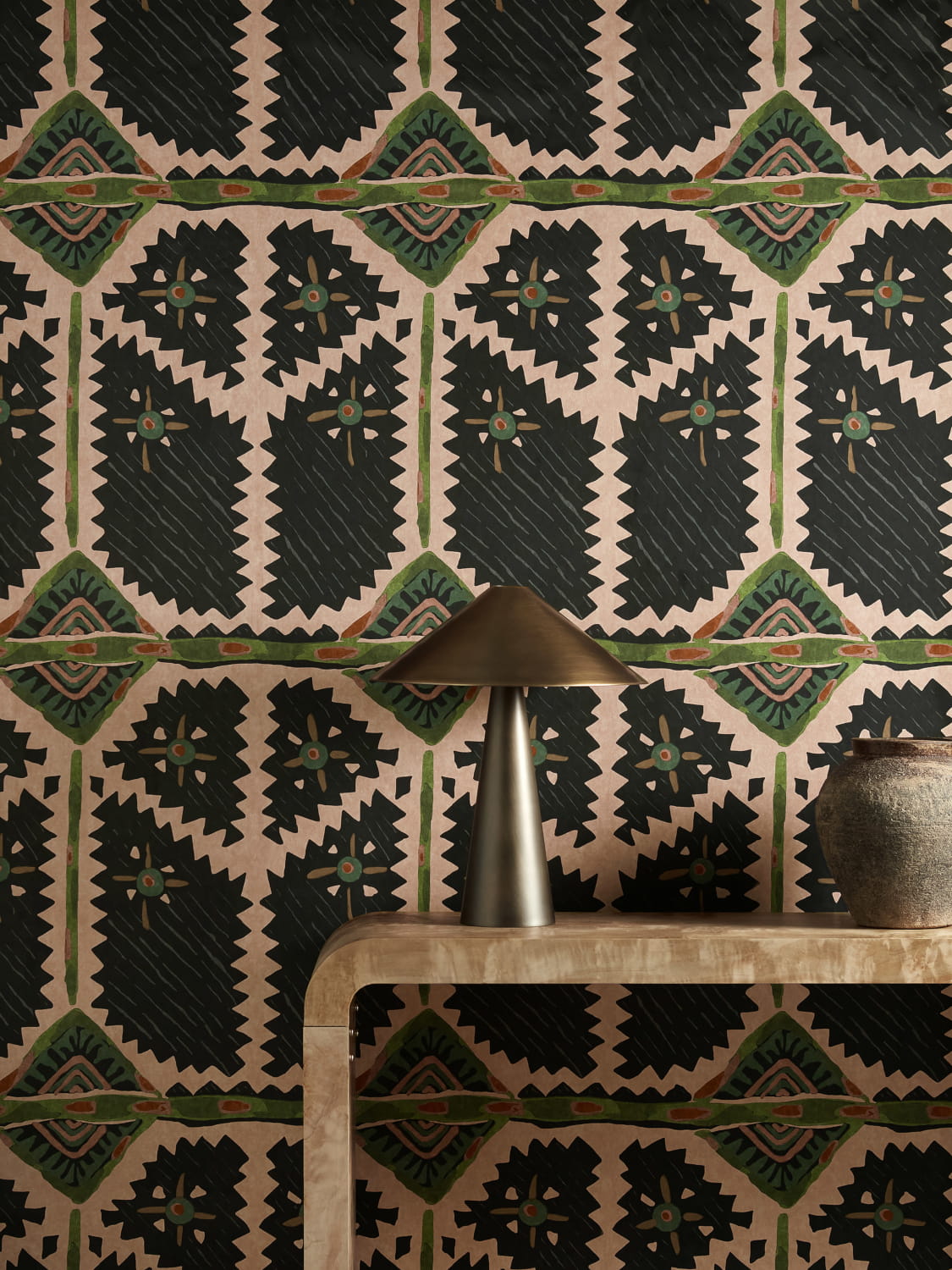 Tapete Brocha - Blush/ Charcoal