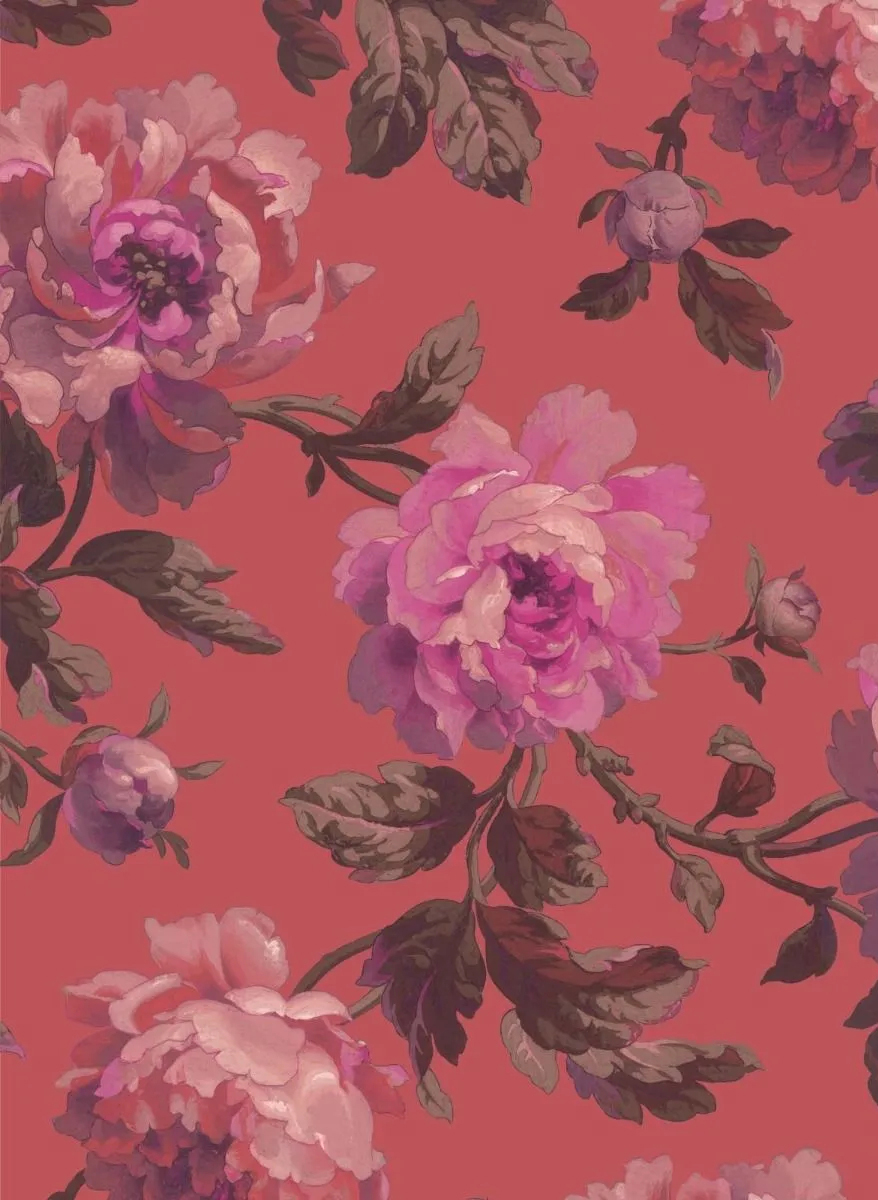 Tapete Peoneden - Chinese Red