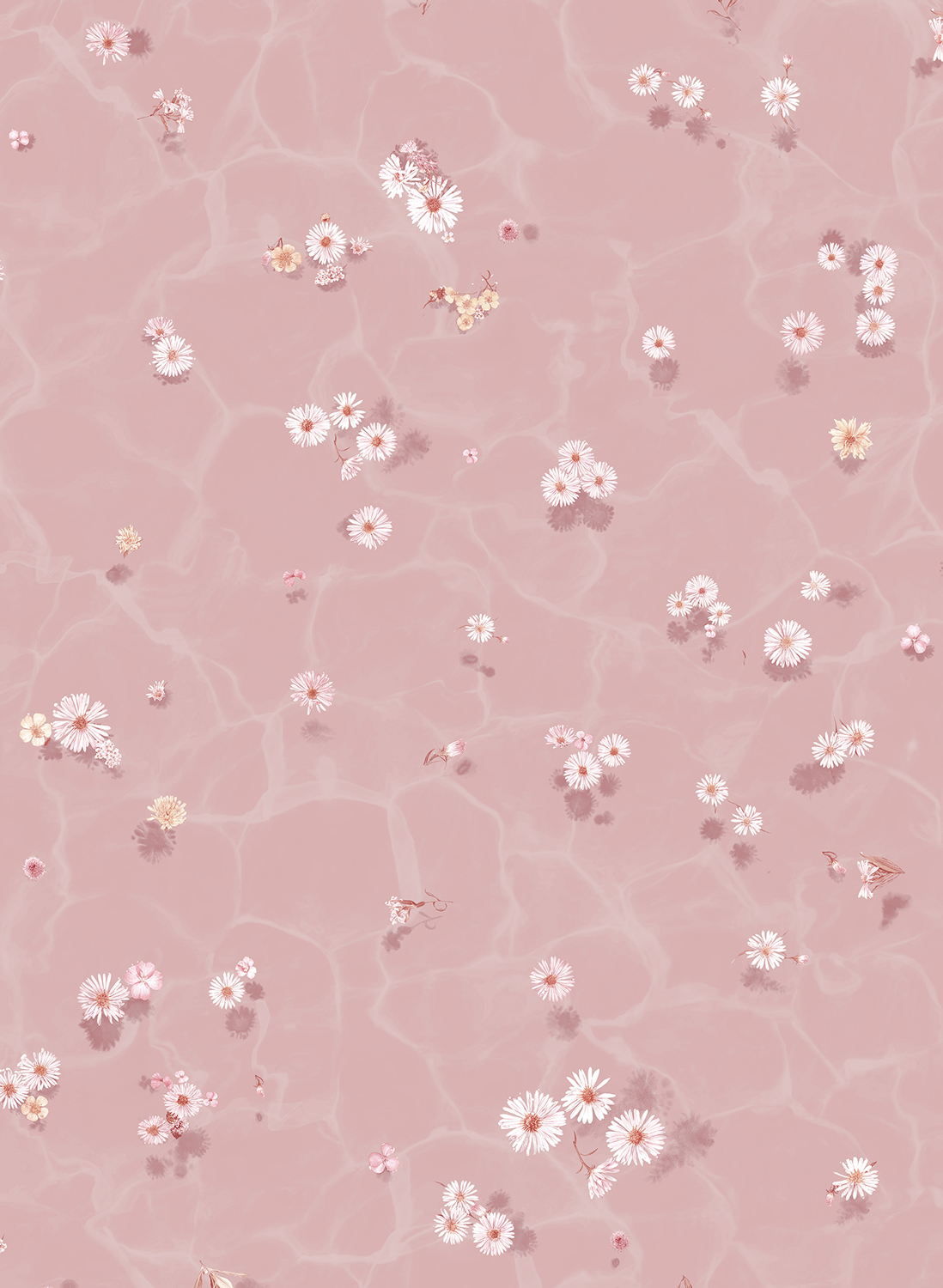 Tapete Floral Bath - Blush
