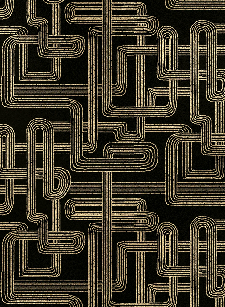 Wandbild Gatsby Metallics - Black