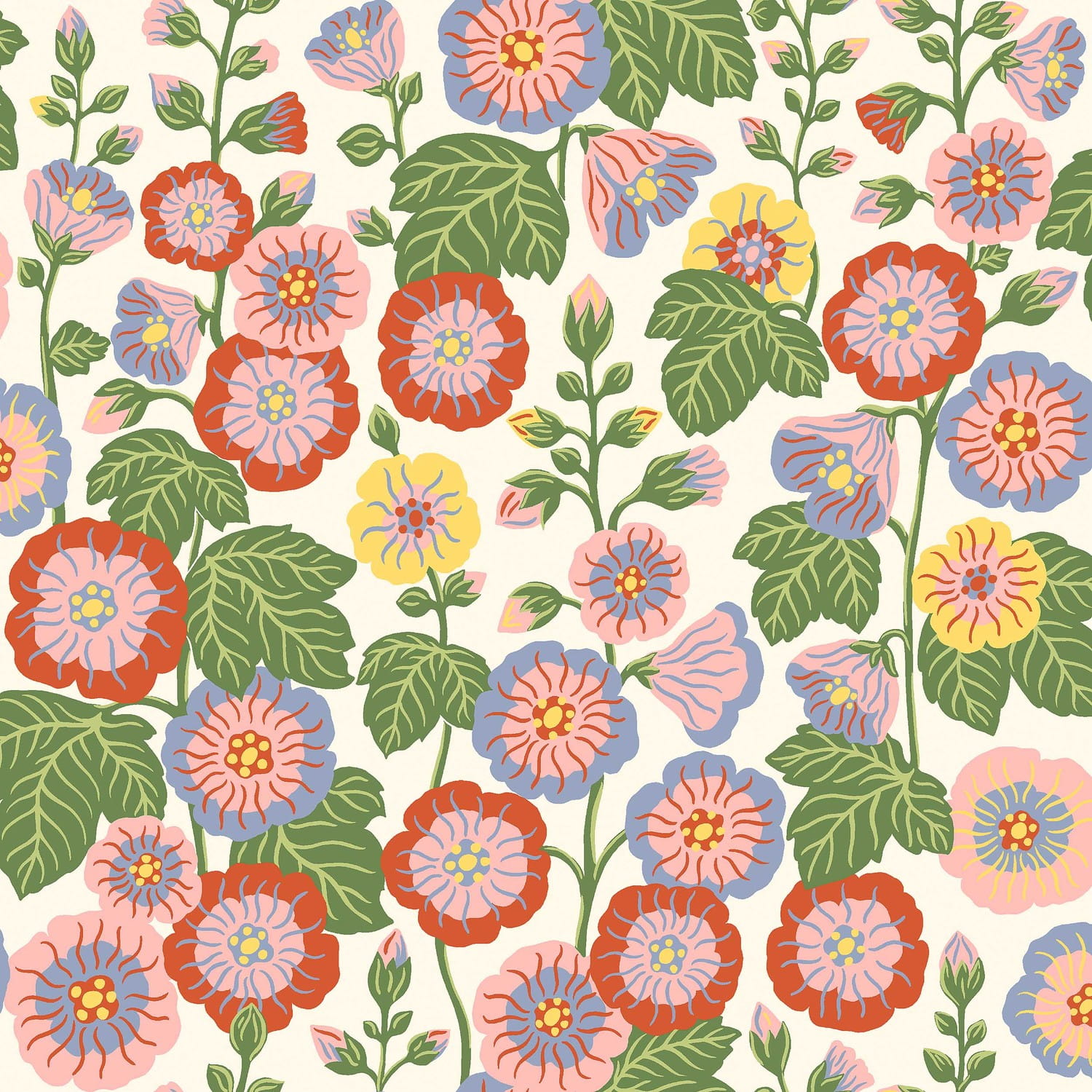 Tapete Happy Hollyhocks - 9171