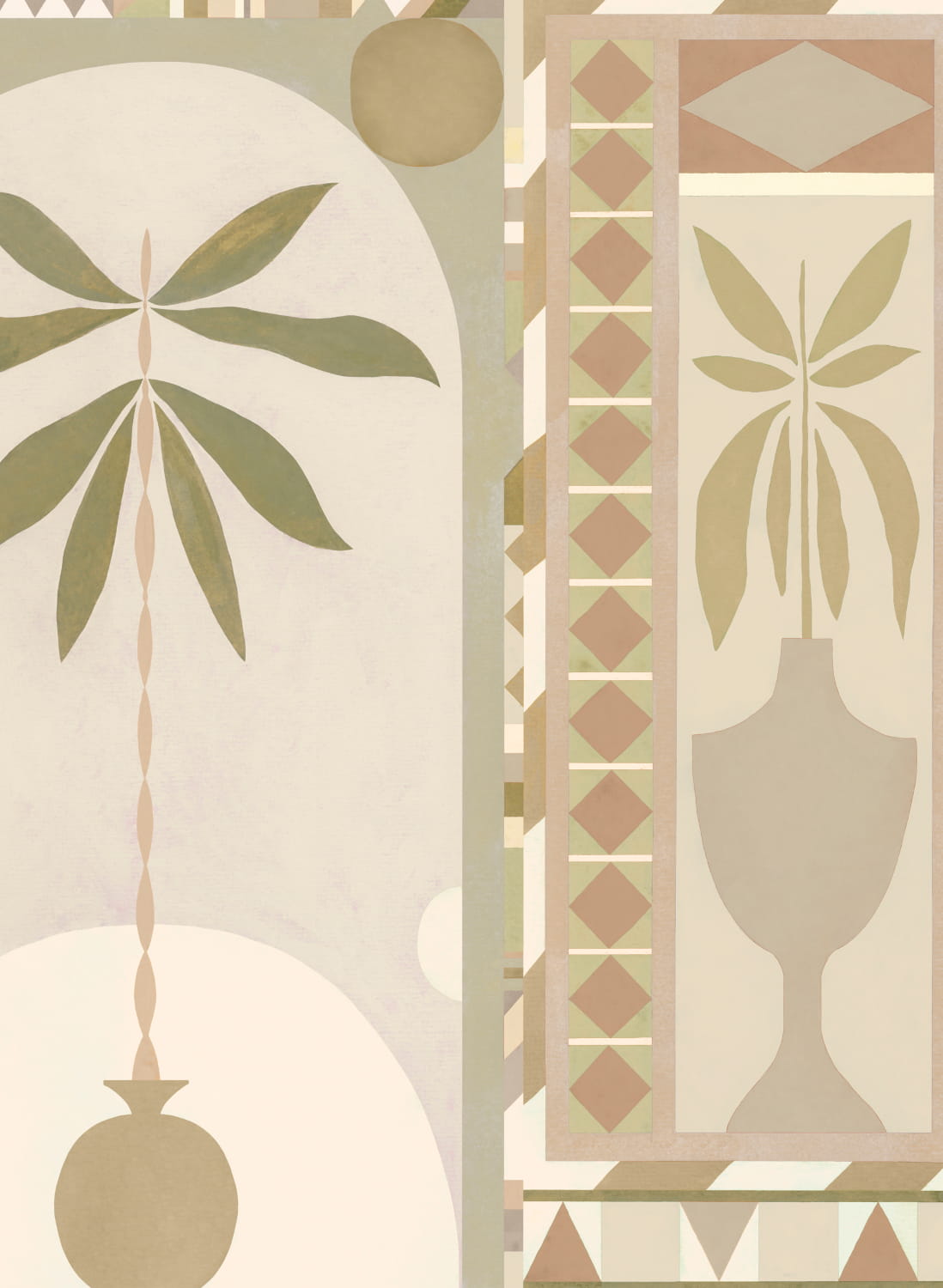 Wandbild Jungle Arches - Beige