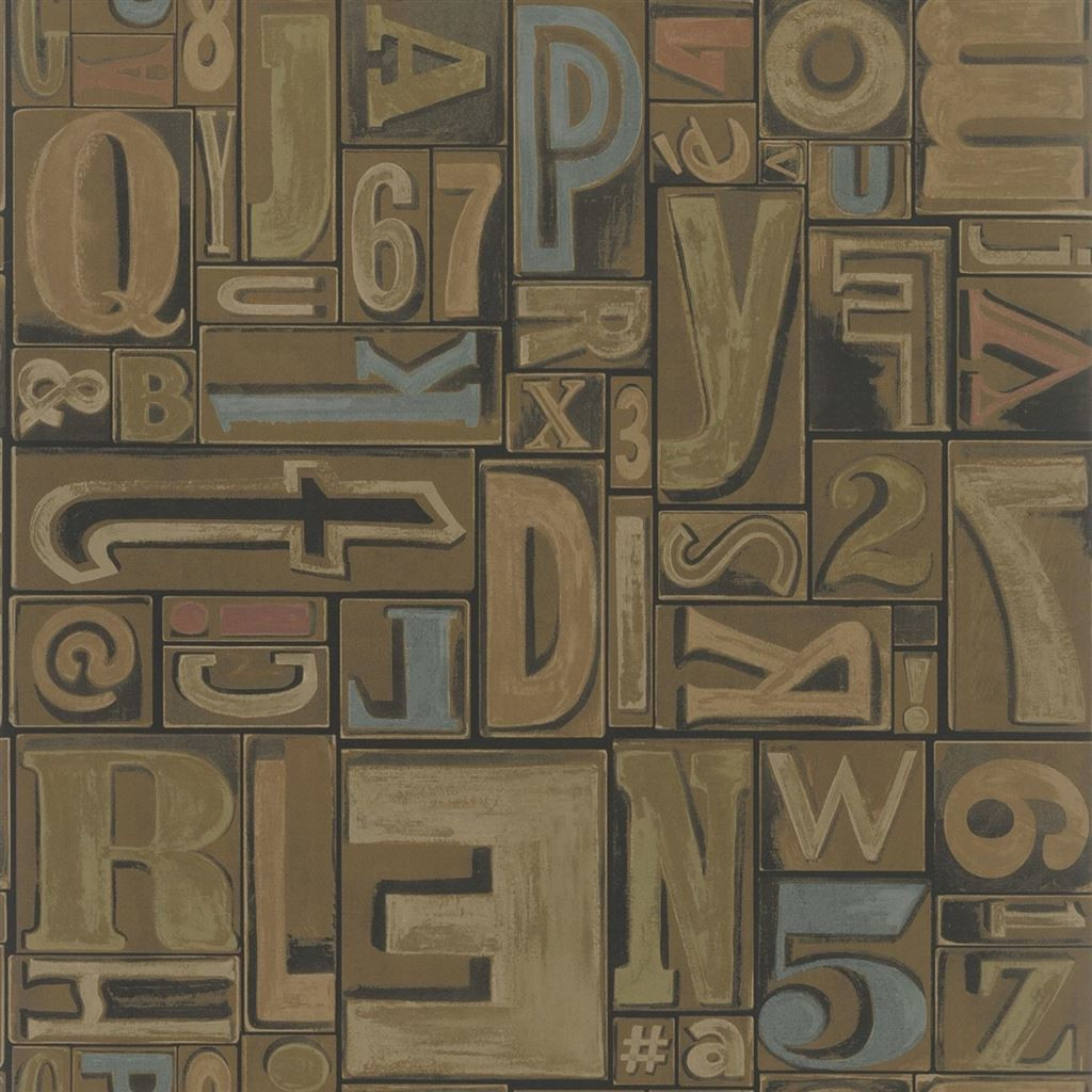 Tapete Copeley Letterpress - Fruitwood