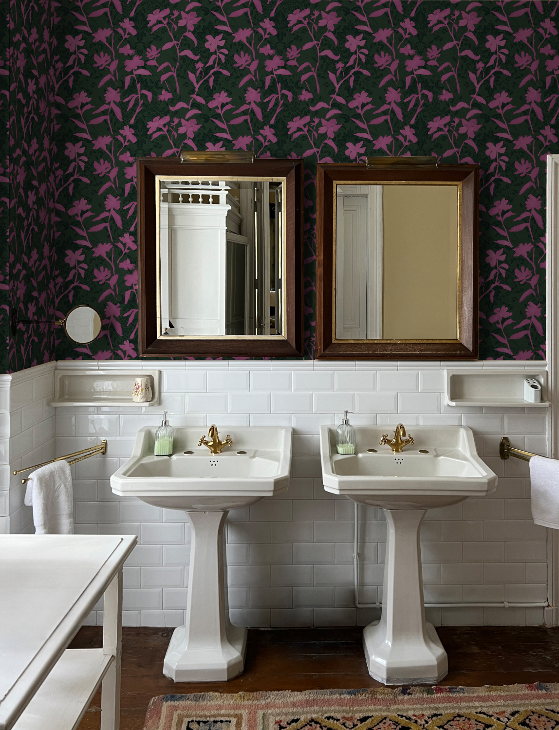 Tapete Blooming Damask - Fuchsia