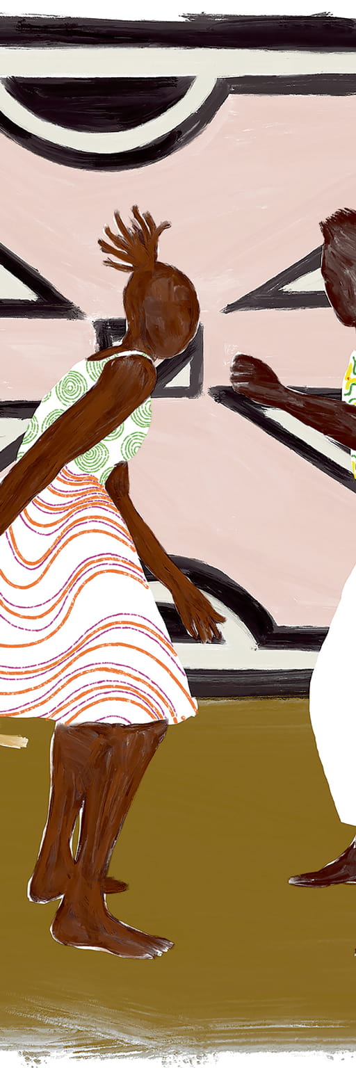 Wandbild Ndebele - Panel 9