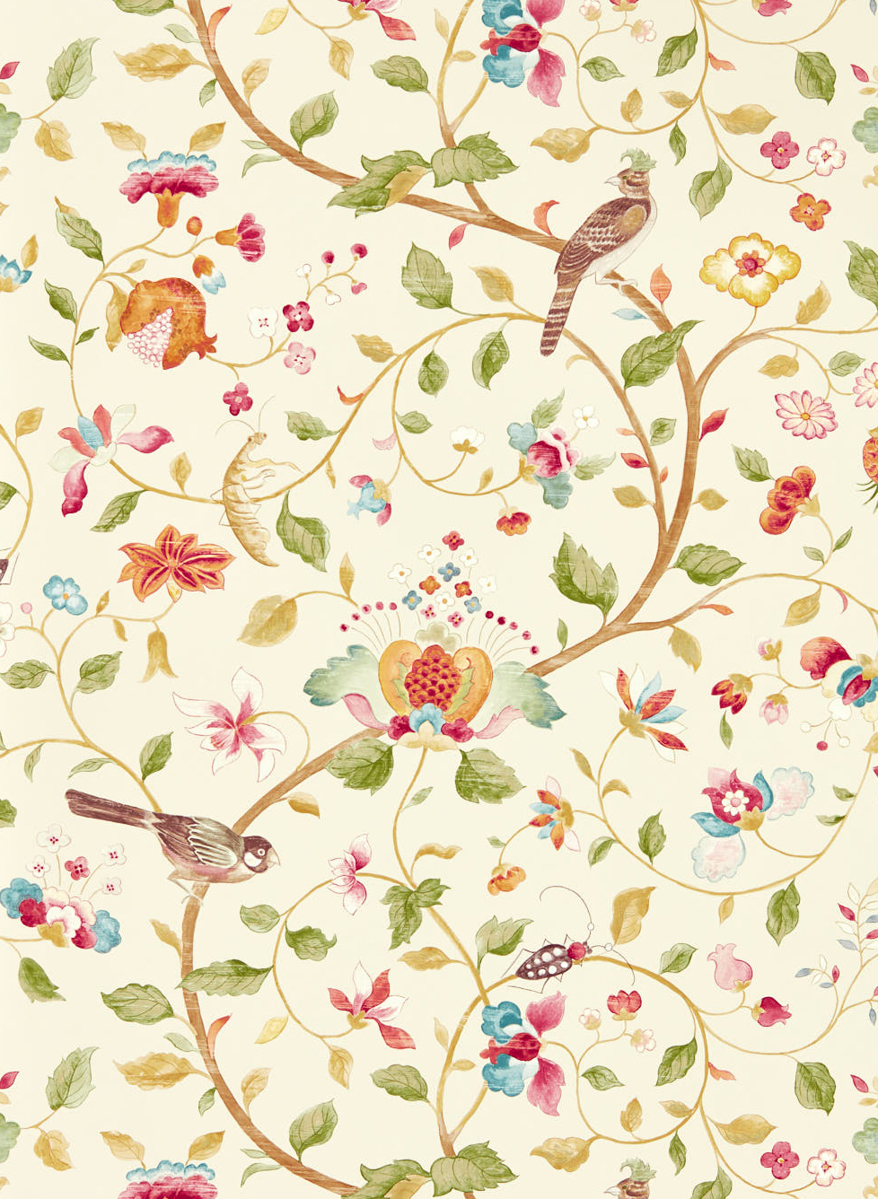 Tapete Arils Garden - Olive/ Mulberry