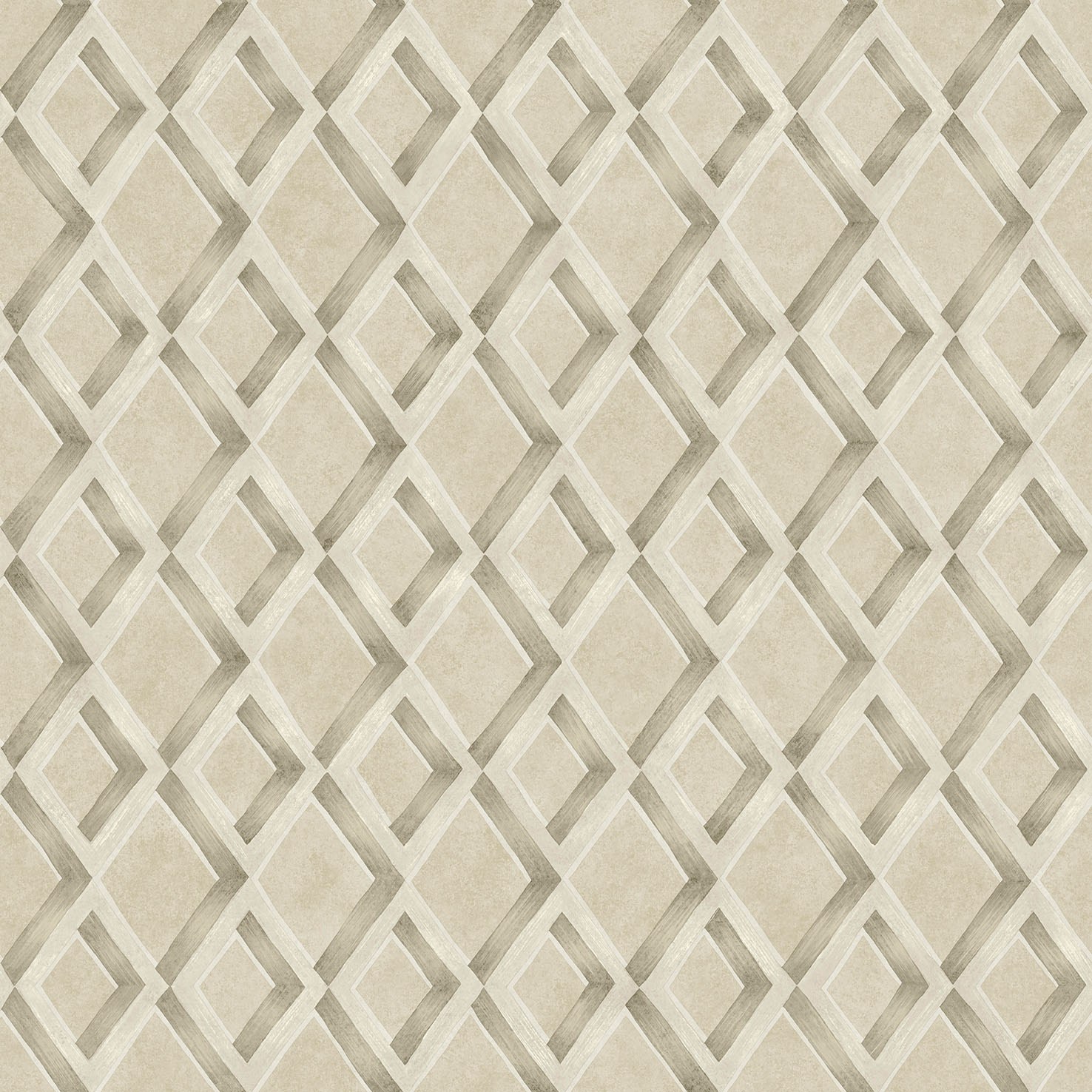 Wallpaper Fresco Trellis - Parchment on Stone