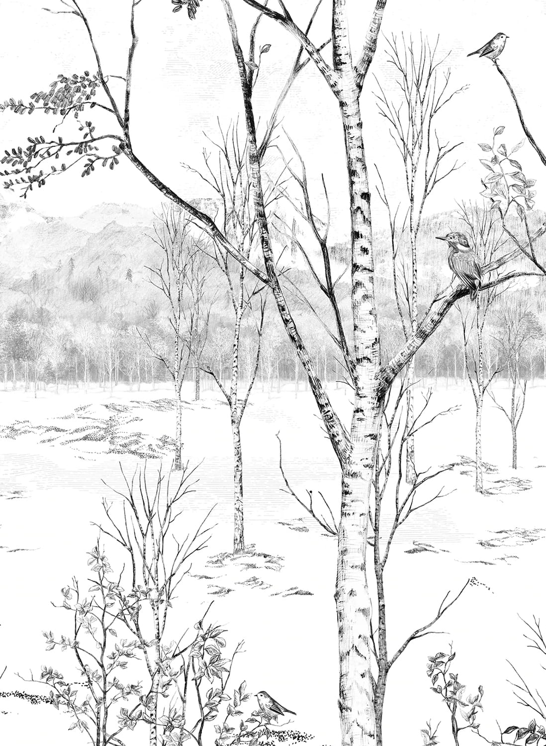 Wandbild Nunavut Grisaille - Panel B