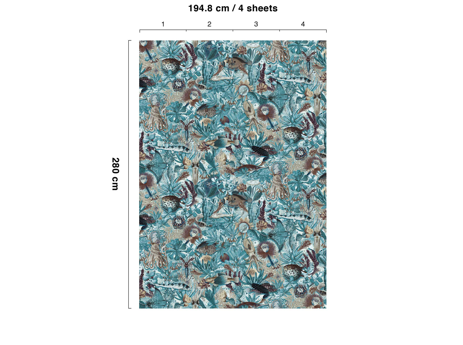 Tapete Underwater Jungle 2 - M 1.95m