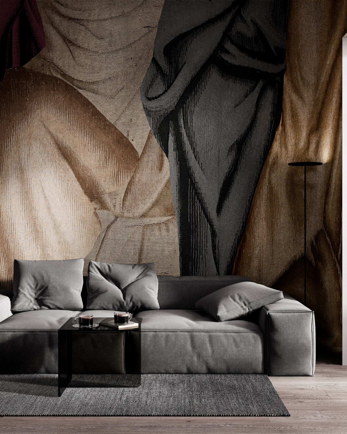 Wandbild Drapery - Amethyst