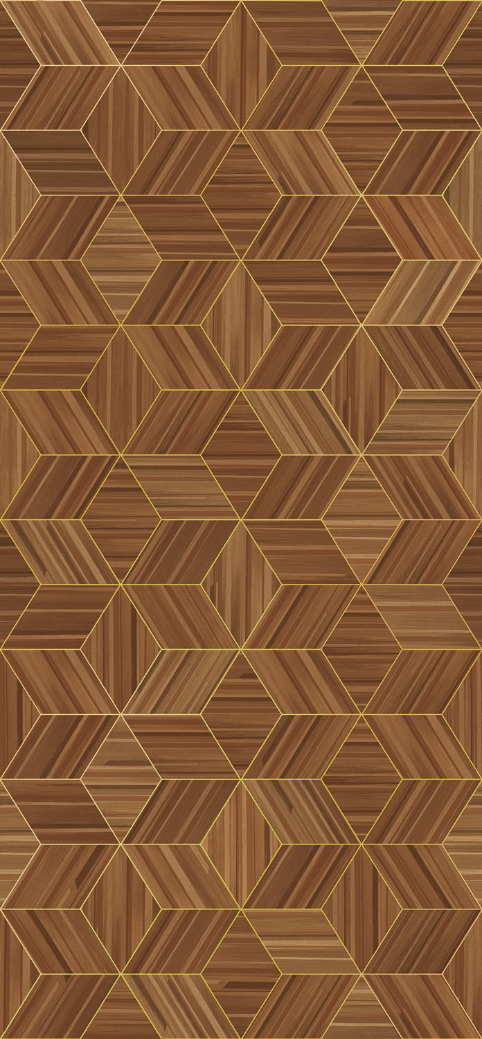 Tapete Veneer Diamonds - Mahogany