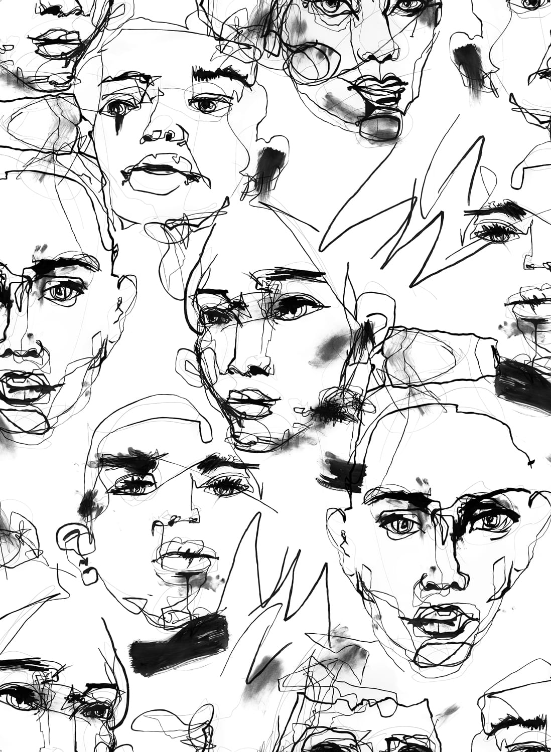 Wandbild Fala Bozetto - Graphite