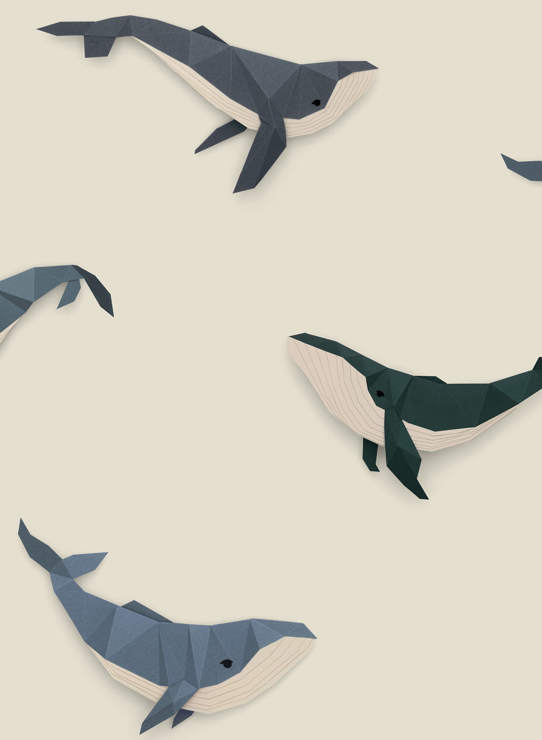 Tapete Whale / Walvis - Cream / Crème