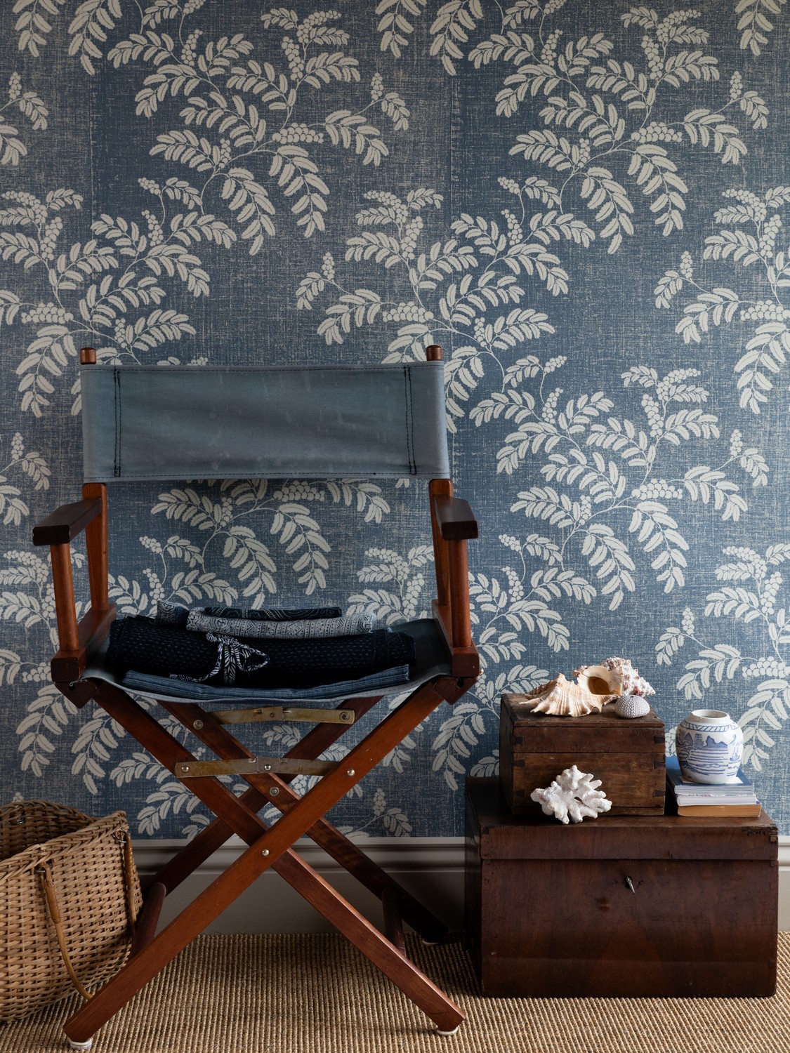Wallpaper Acacia - Jeans Blue