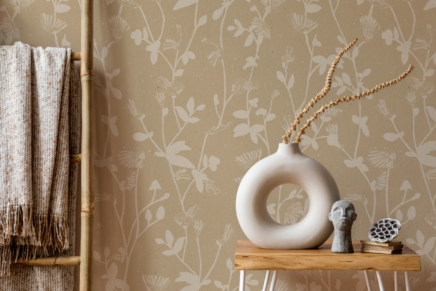 Tapete Feather Plant - Beige