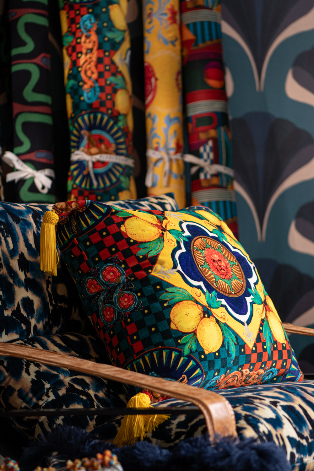 Tessuto Amalfi Blue - Velvet - FB00121