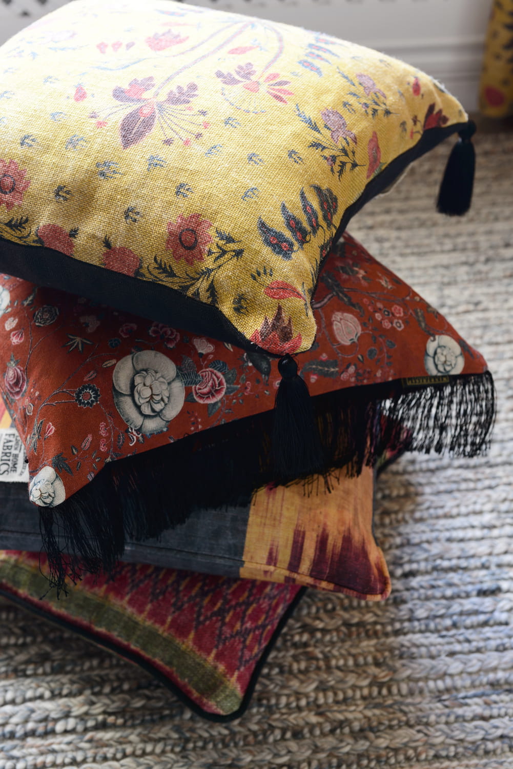 Fabric Black Bird - Linen - FB00009
