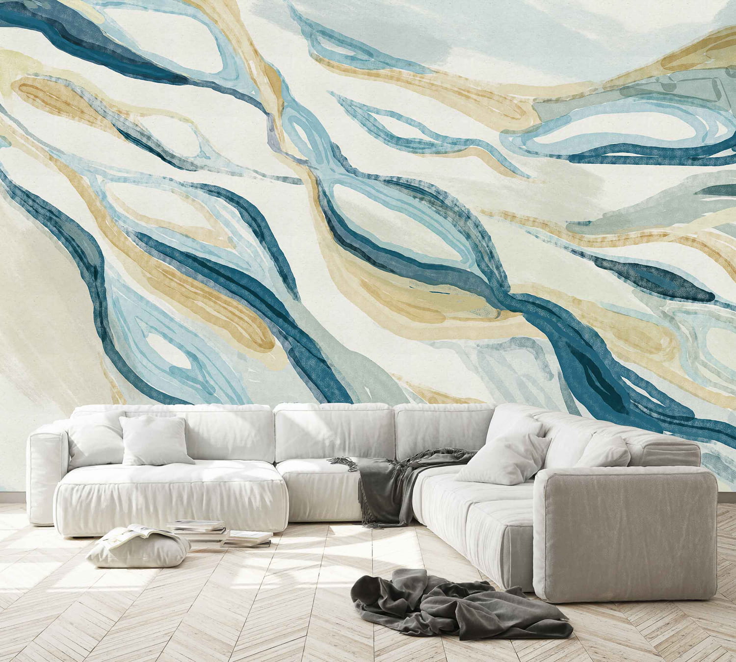 Wandbild Hygge - Blue