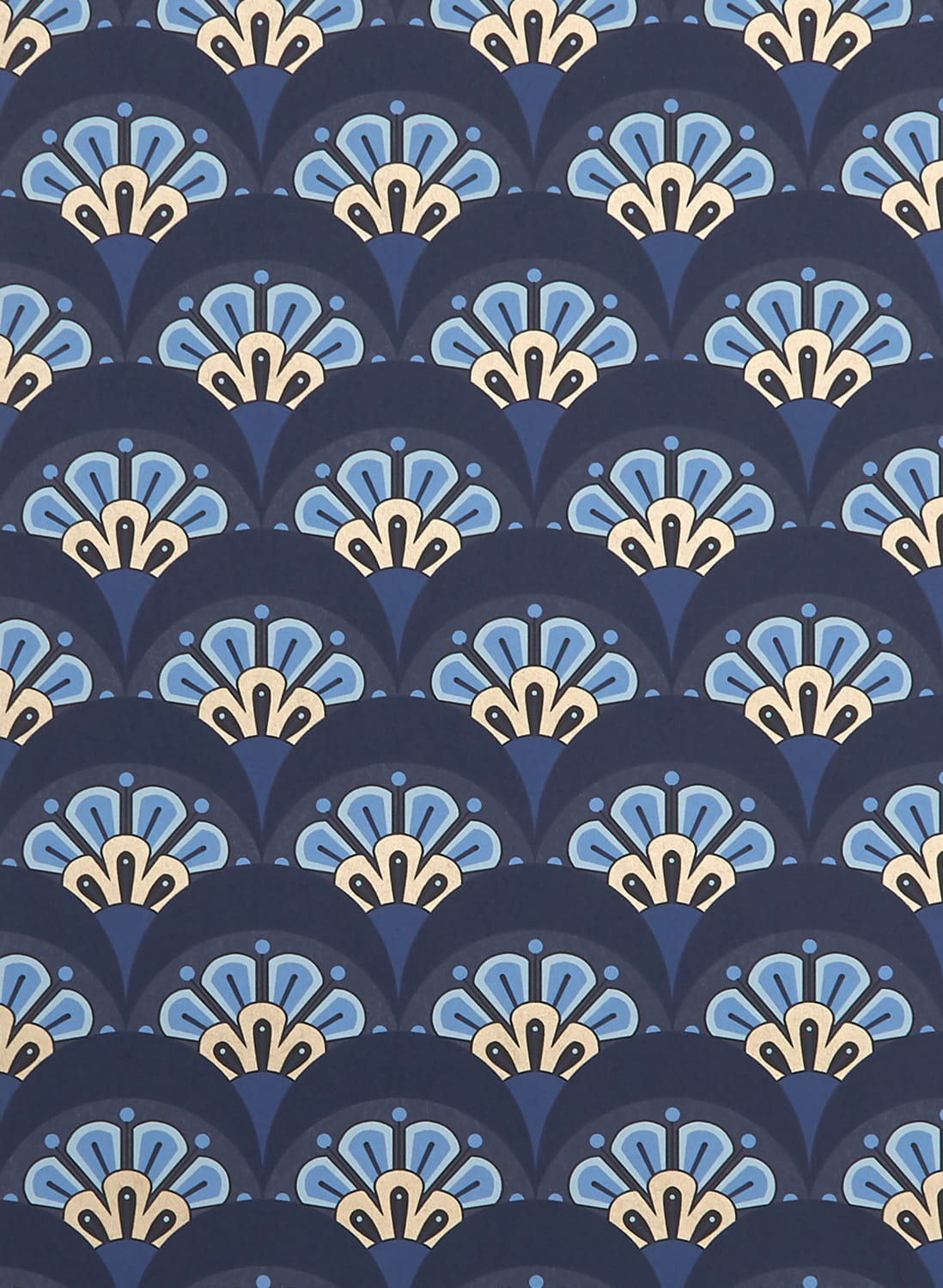 Tapete Deco Scallop - Lapis