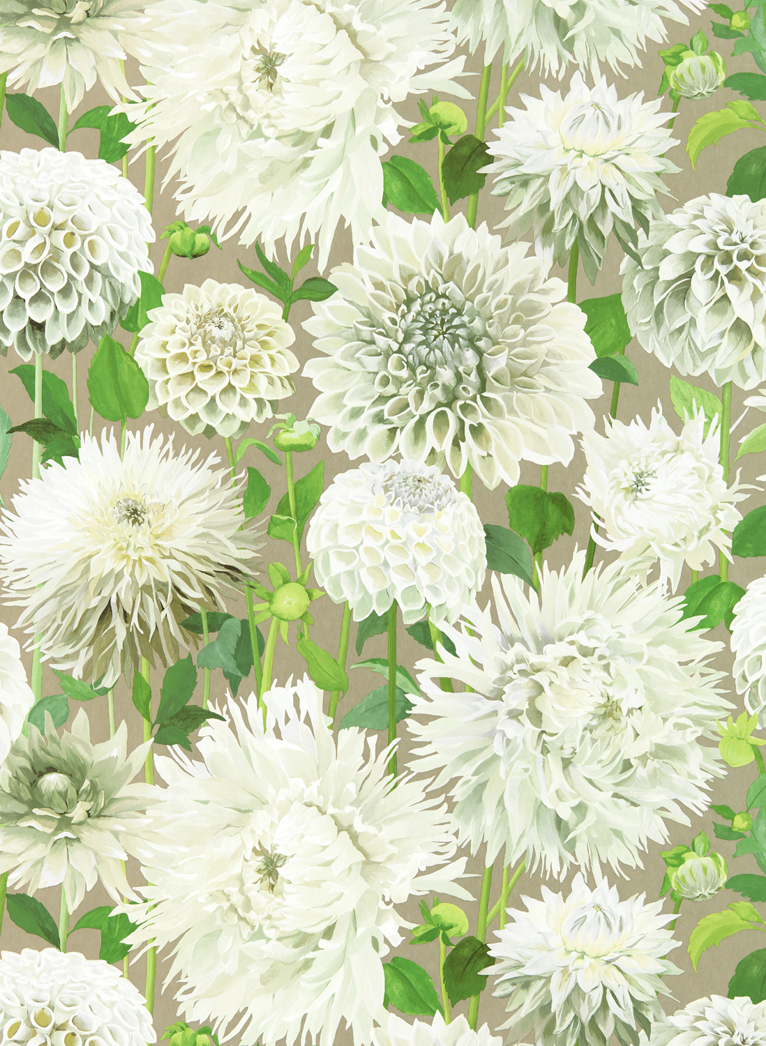 Tapete Dahlia - Sail Cloth/ Meadow/ Gilver