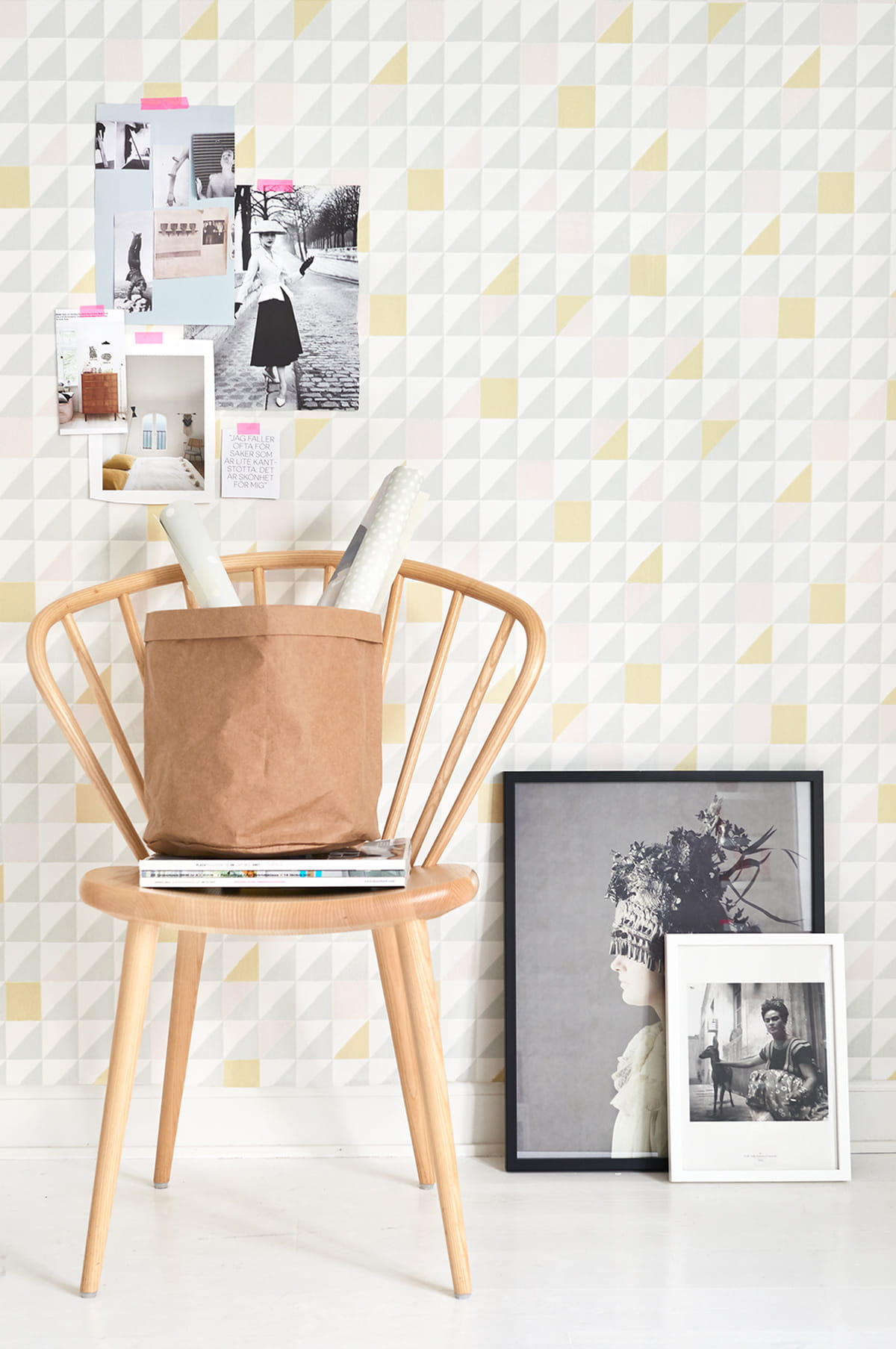 Tapete Katinka - Soft Grey/ Yellow/ Pink/ Cream White