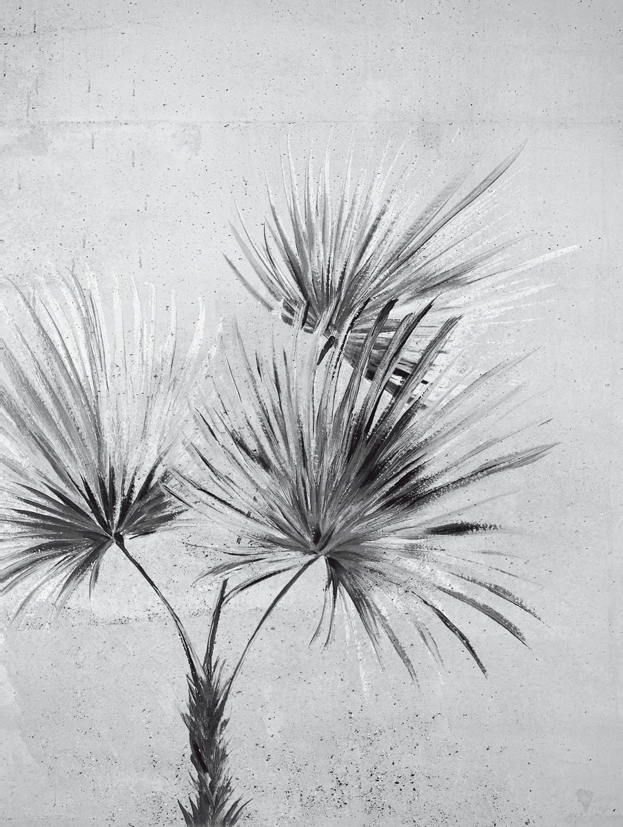 Tapete Palm Ombre - Greyscale