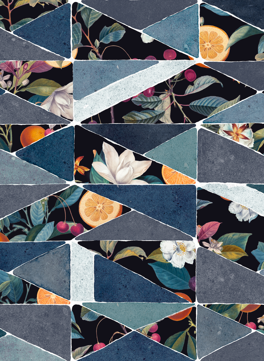 Tapete Hidden Fruits - Blue