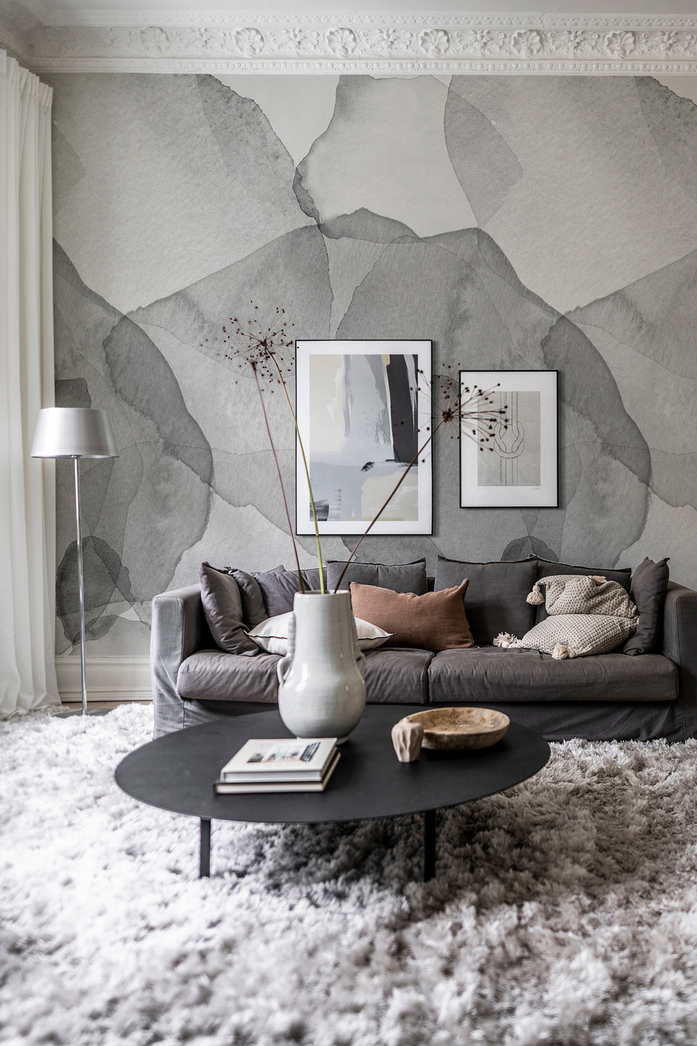 Wandbild Petals - Graphite