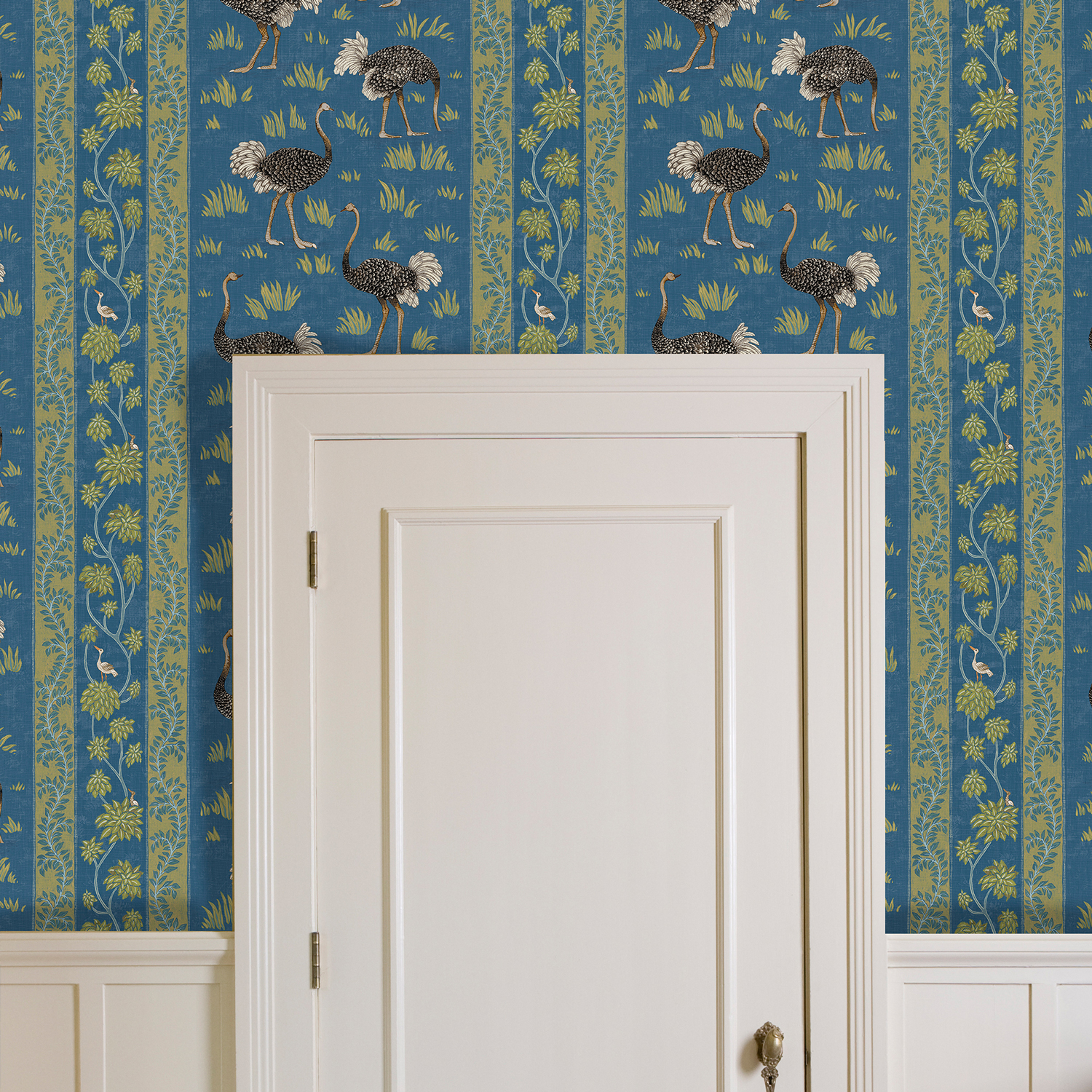 Tapete Ostrich Stripe - Bright Blue