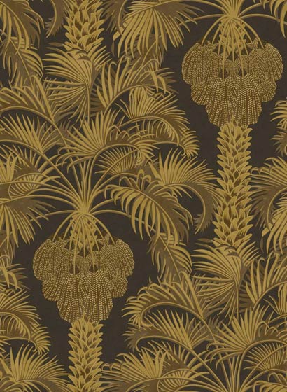 Tapete Hollywood Palm - Charcoal/ Gold