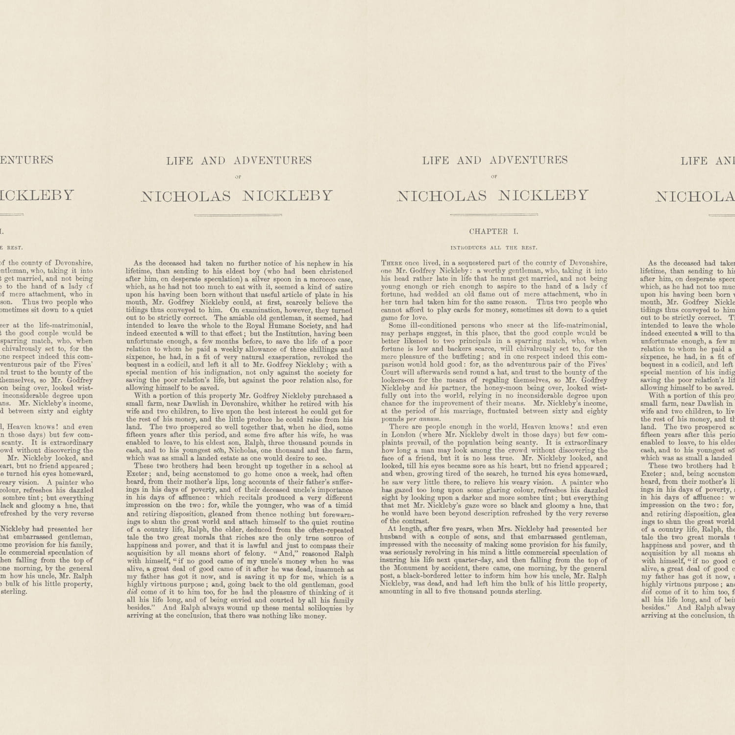 Wandbild Nicholas Nickleby - Schnn