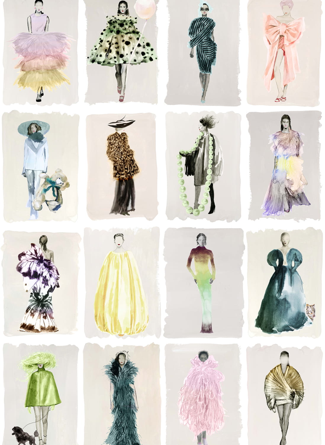 Tapete Couture Carousel - Pastel Pearl