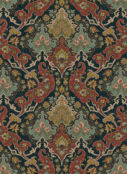 Tapete Pushkin - Red/ Teal