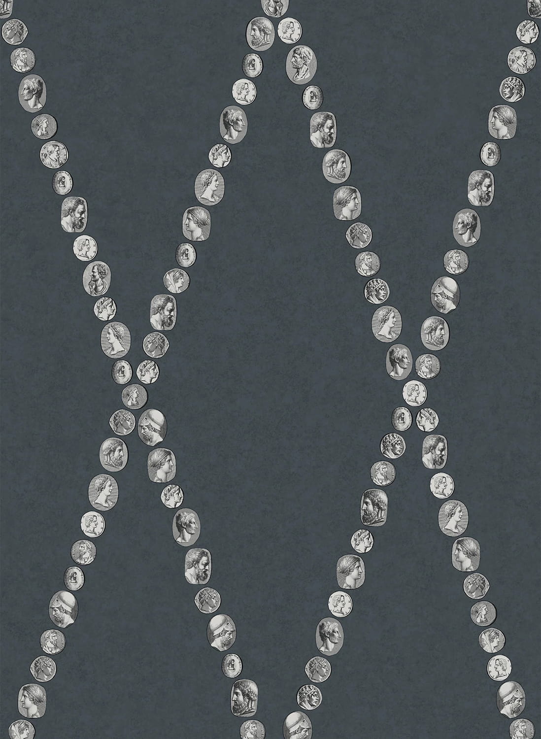 Tapete Cammei - Silver on Ink