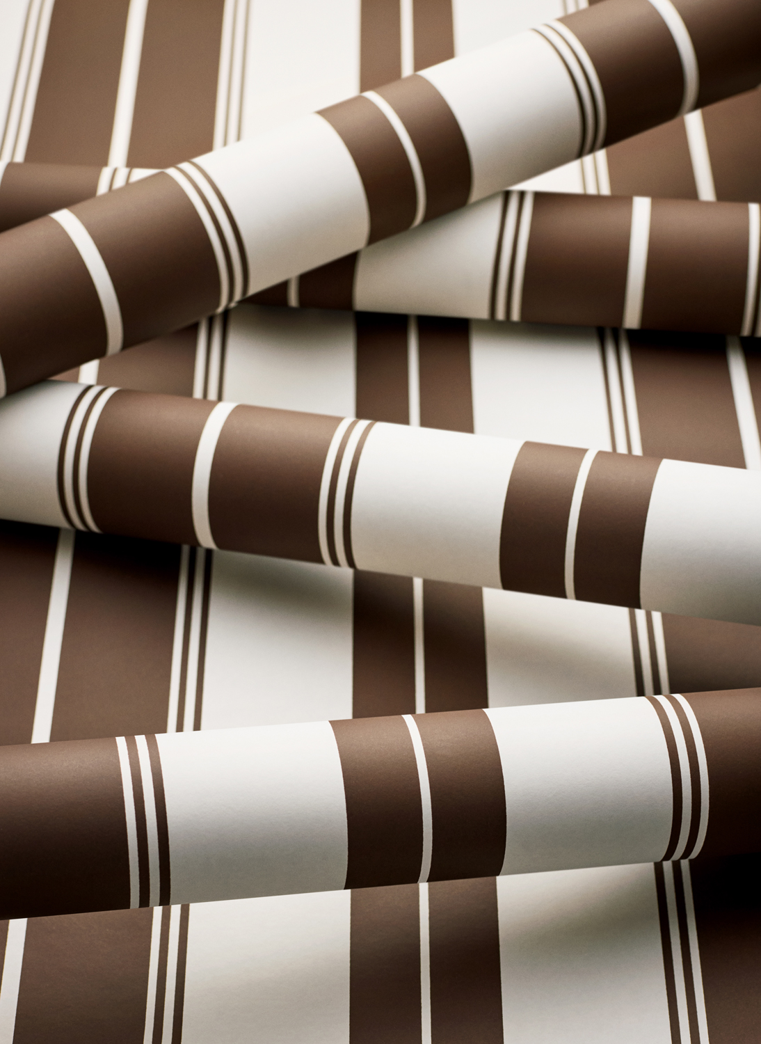 Tapete Norfolk Stripe - Chocolate Brown